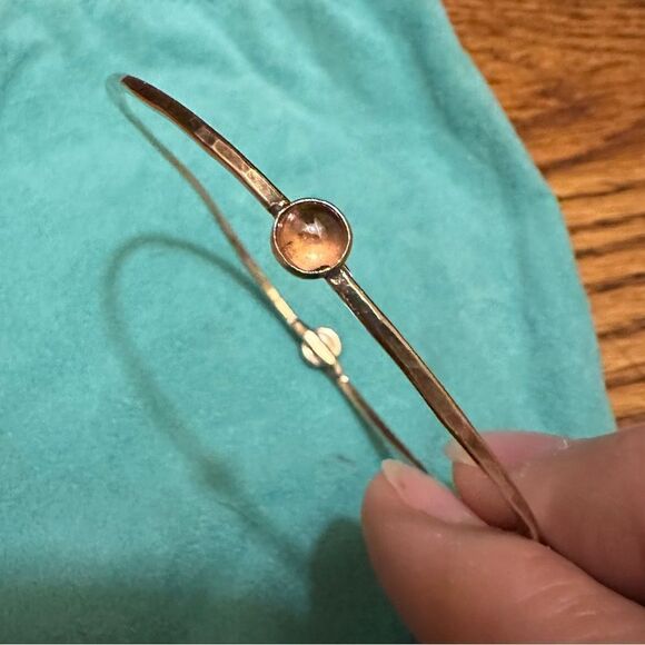 Vintage Rebecca Norman Pink Tourmaline Sterling Silver Bangle Bracelet - Picture 11 of 13